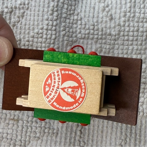 Charming Wooden House Ornament Handcrafted in Germany - Picture 2 of 5